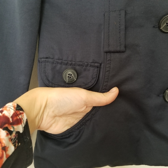 Vero Moda navy blue short trench coat lined - Picture 8 of 10